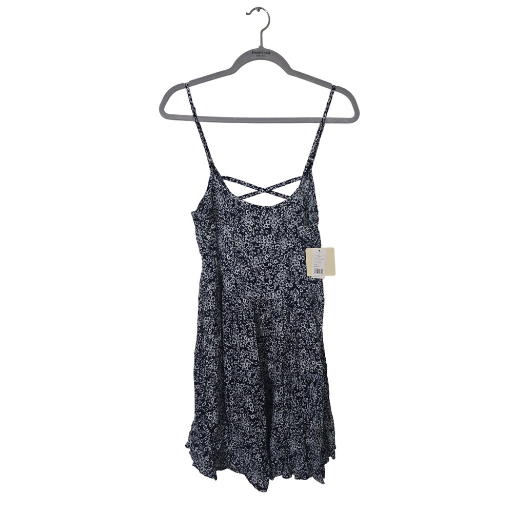 NWT! Kiwi + Punch Navy Blue White Floral Mini Dress Strappy Back Sundress NWT XS